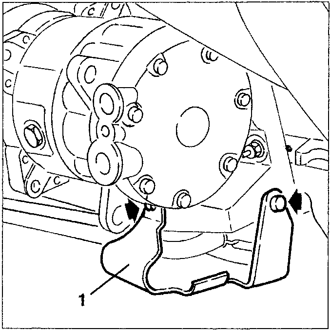 Diagram showing support bracket for radiator pipes