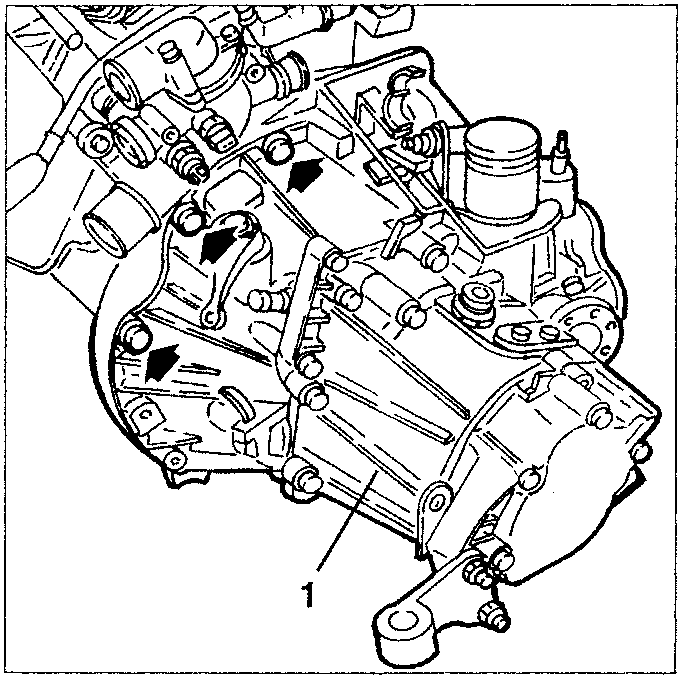 Gearbox-differential unit with fastening screws