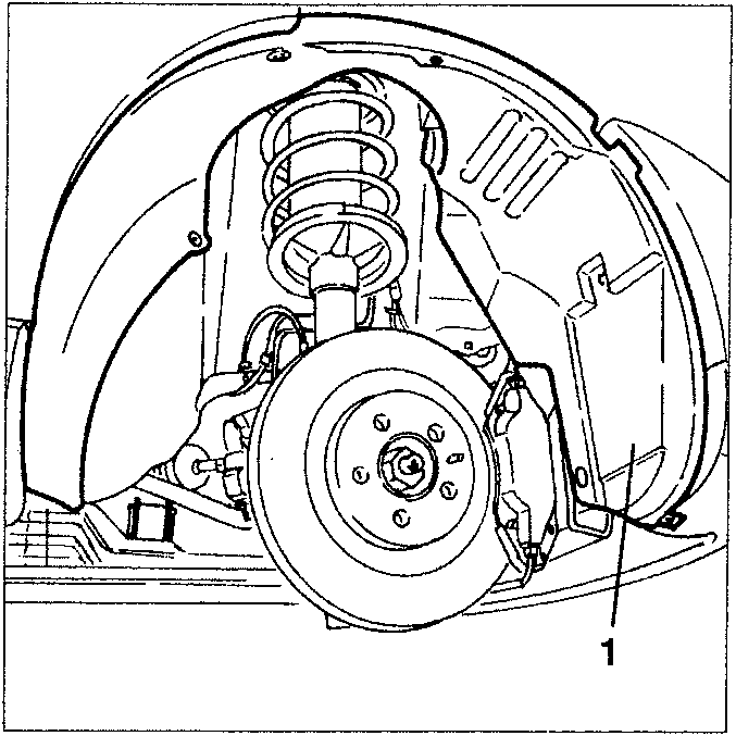 Right front wheel house removal