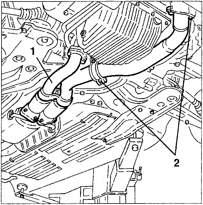 Exhaust pipe connections to cylinder heads