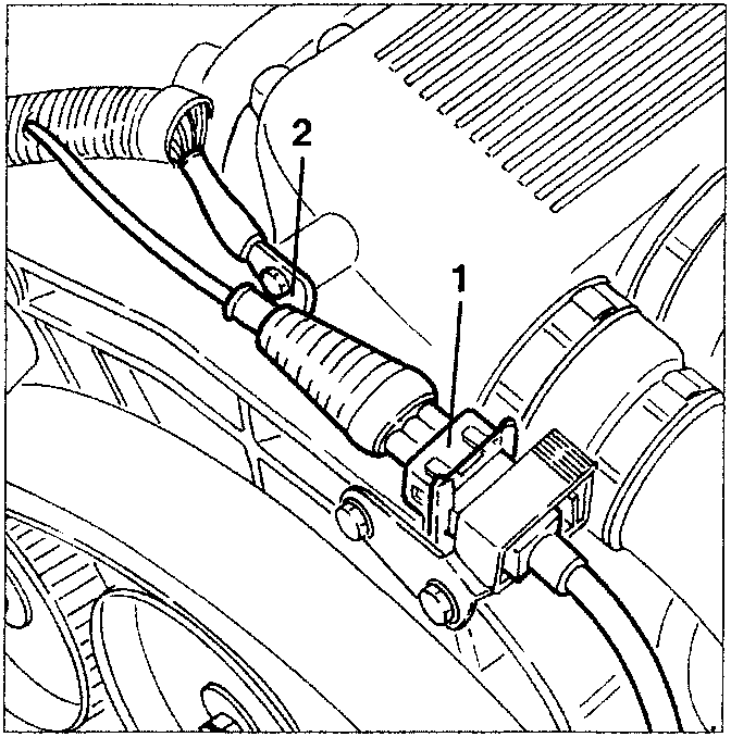 Disconnecting front pinging sensor and earth cable