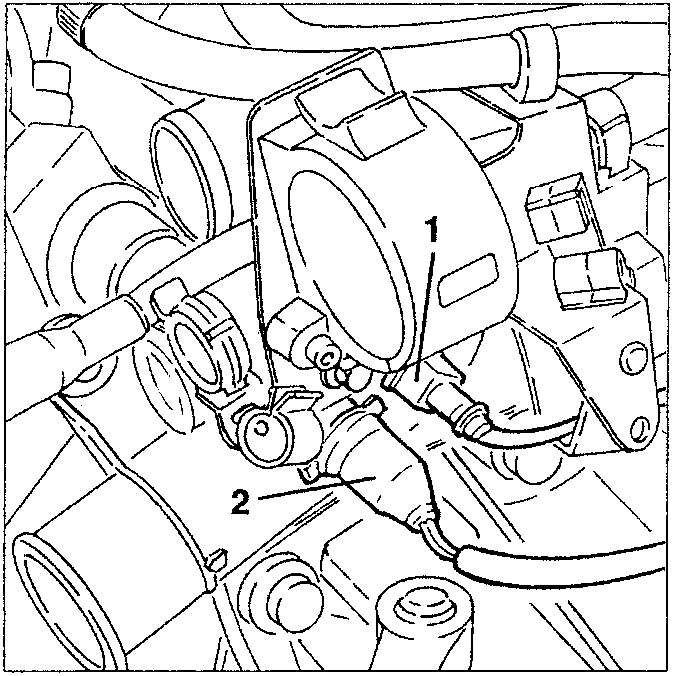 Engine coolant temperature transmitter and max. temperature thermal contact disconnection