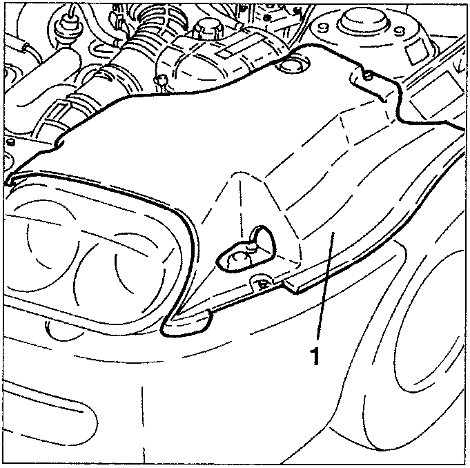 Engine compartment trim removal