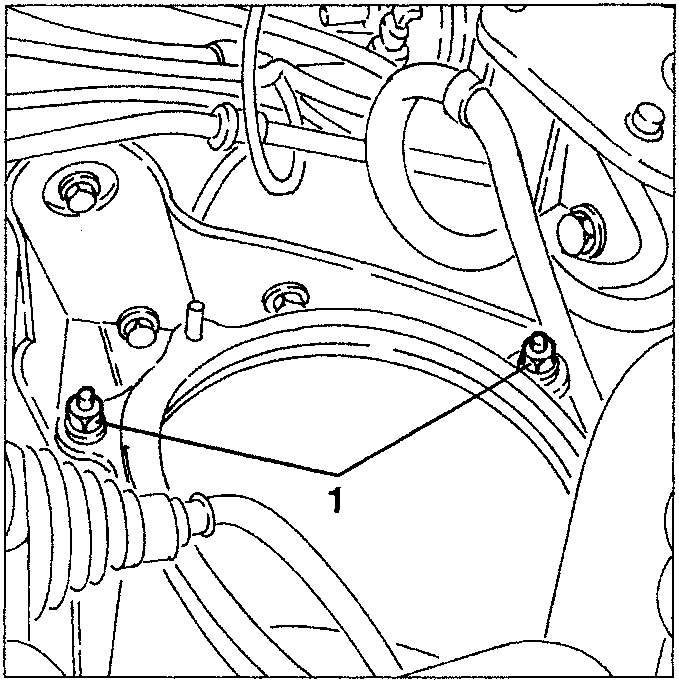 Air cleaner box removal diagram showing nuts 1