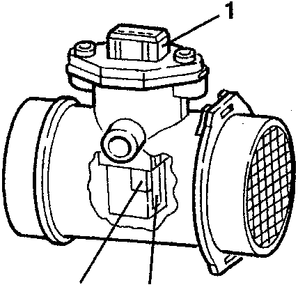 Air flow meter component diagram