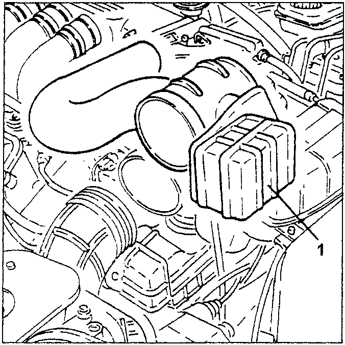 Engine diagram showing upper resonator removal