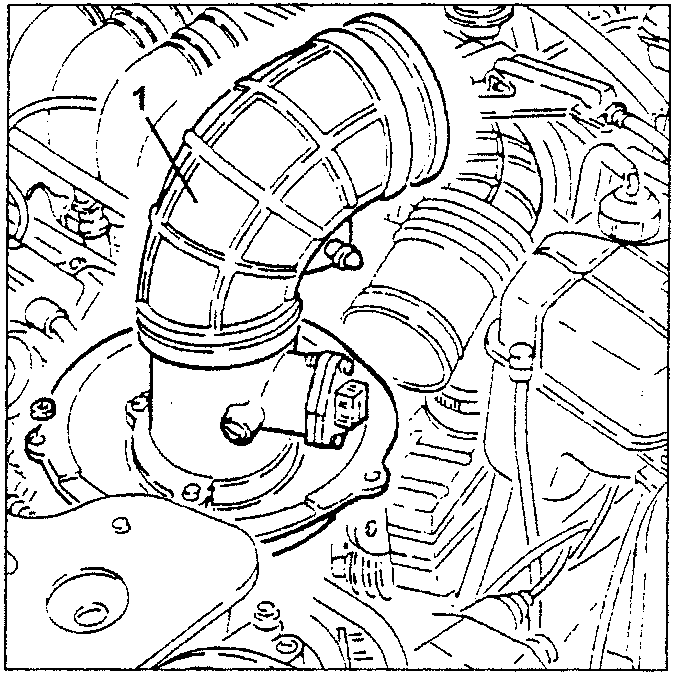 Engine diagram showing air cleaner removal