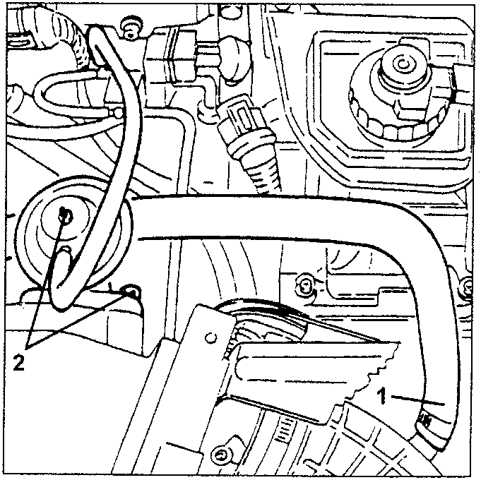 Diagram showing constant idling actuator air intake pipe and EGR valve