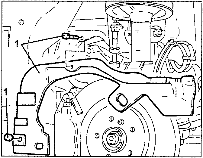 Front wheel compartment showing dust guard removal points
