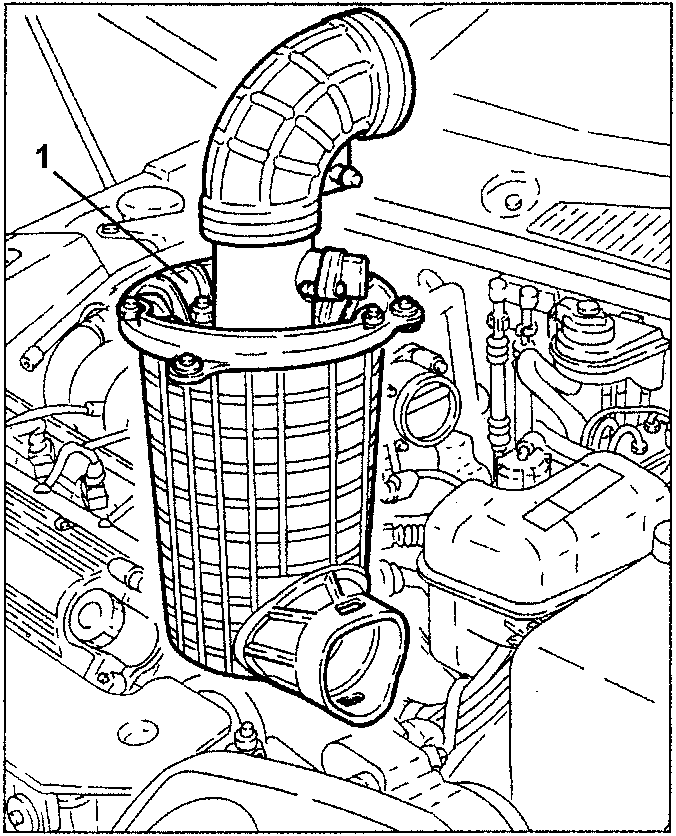 Air cleaner assembly with labeled part 1
