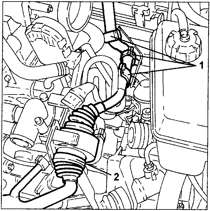 Engine bay showing injection wiring and fittings