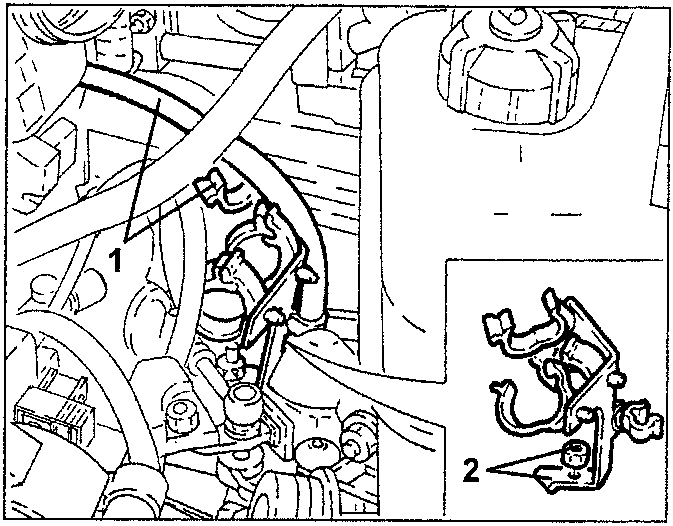 Lambda sensor wiring and injection wiring bracket