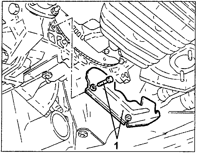 Flywheel guard being removed