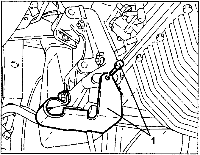 Cooling radiator engine oil delivery and return pipe bracket