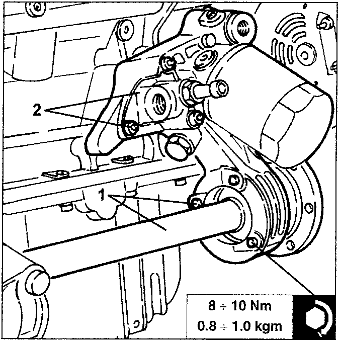 Intermediate shaft, dust guard ring, and oil filter bracket