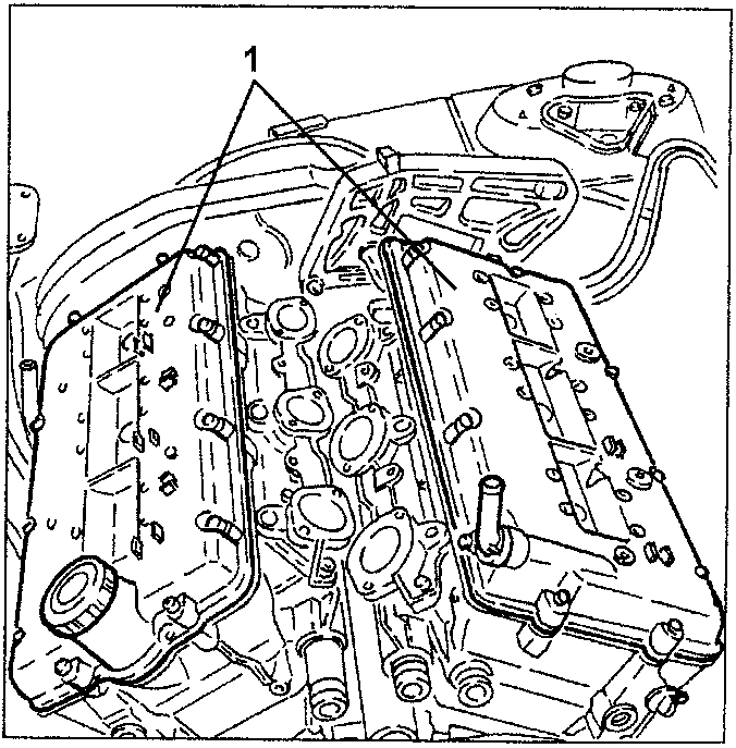 Diagram of cylinder head covers removal