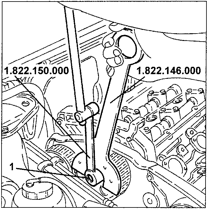 Using extension 1.822.150.000 and tool 1.822.146.000 to contrast torque