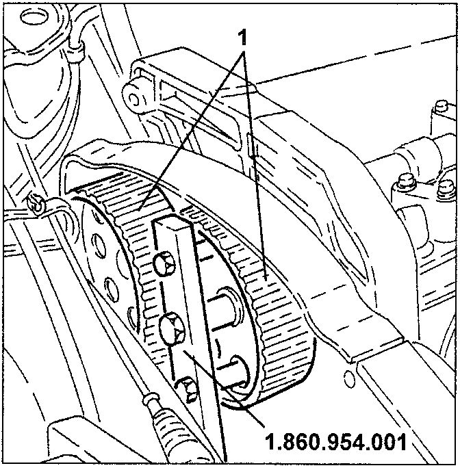 Tool 1.860.954.001 removing camshaft drive pulley