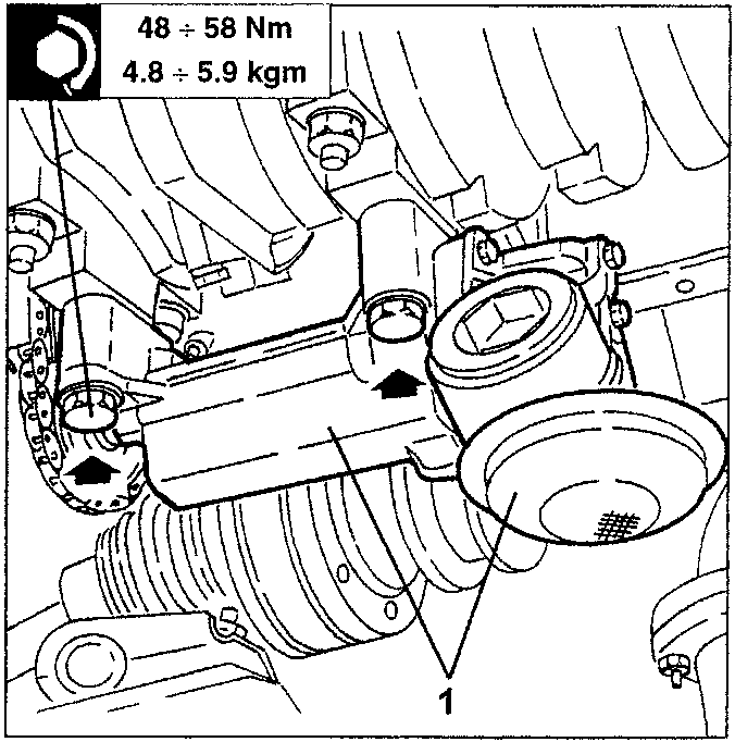 Complete oil pump being removed
