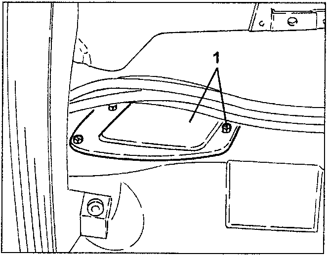 Diagram showing rear seat belt retainer removal