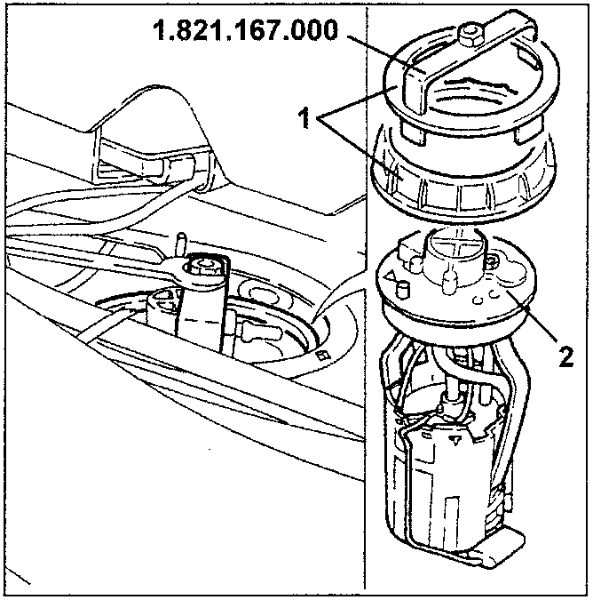 Fuel pump and gauge assembly with reference mark