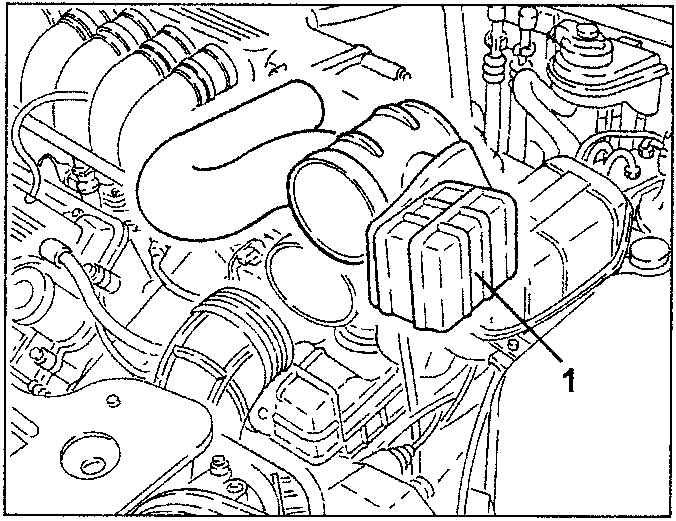 Upper resonator with fastening clips labeled 1