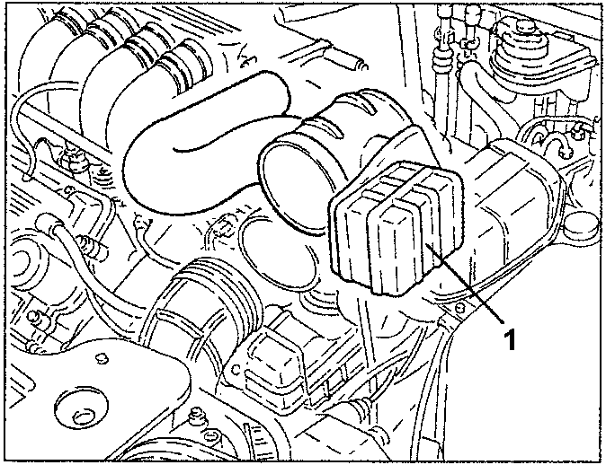 Engine with upper resonator being removed.