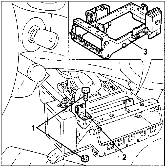 Diagram showing loosening of bolts and removal of valve bracket, labeled 1, 2, and 3