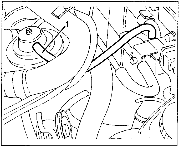 Diagram showing vacuum pipe disconnection from EGR valve