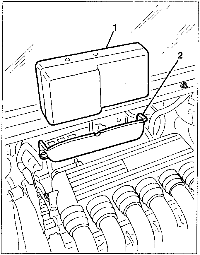 Diagram showing relay unit cover removal