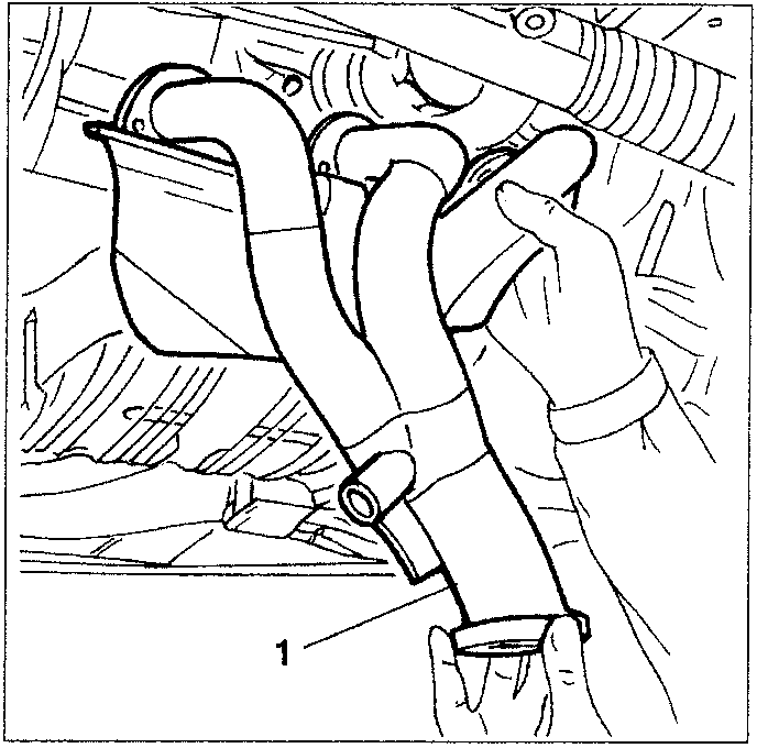 Removing the exhaust manifold 1 with heat shield