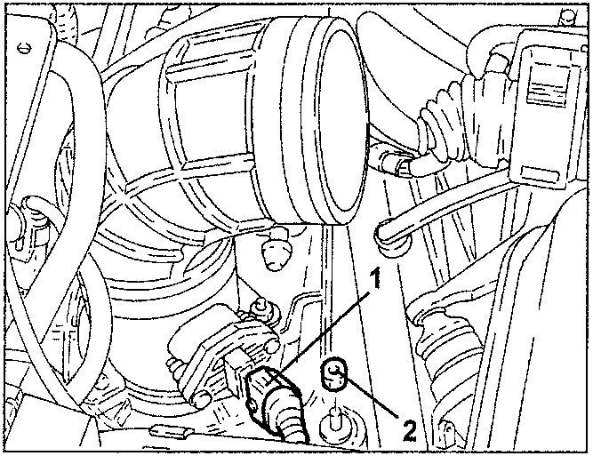 Air cleaner with electrical connection and fastening nuts