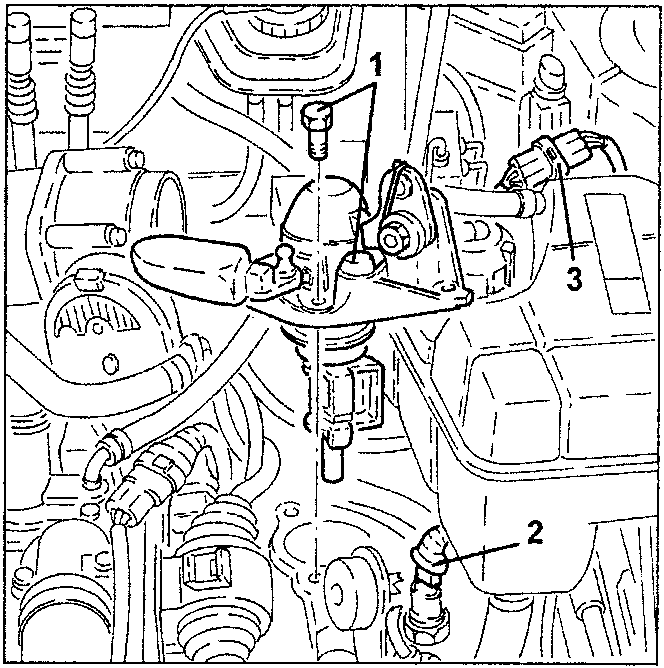 Gearbox assembly with numbered parts