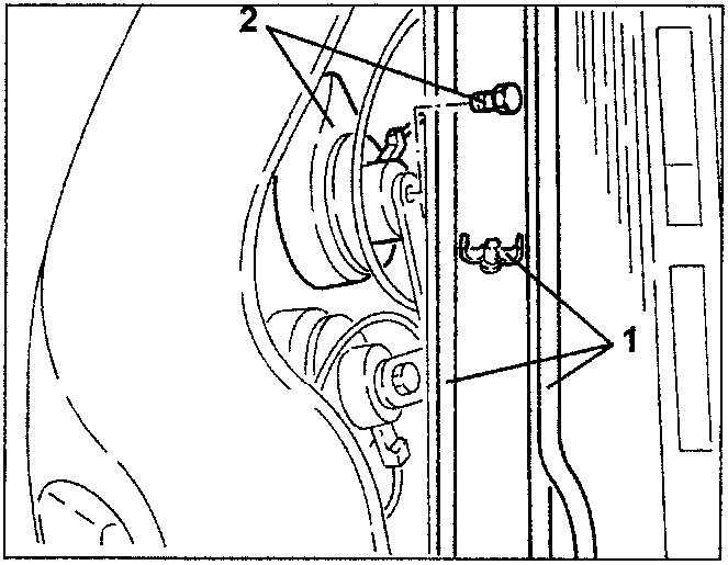 Power steering cooling serpentine and right-hand horn mounting points
