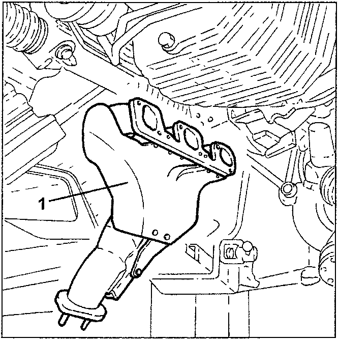 Right-hand exhaust manifold removal