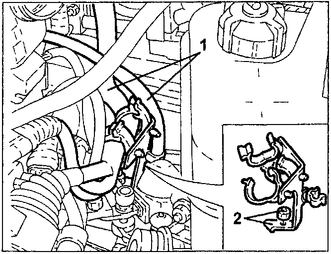 Electrical wiring bracket removal: nut and clips
