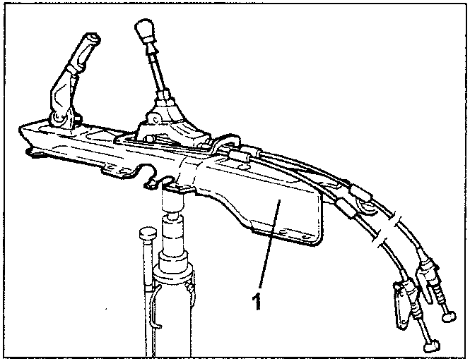 Diagram showing gearbox and handbrake lever assembly being removed