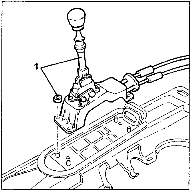 Gearbox lever bracket with gear selection/engagement wires