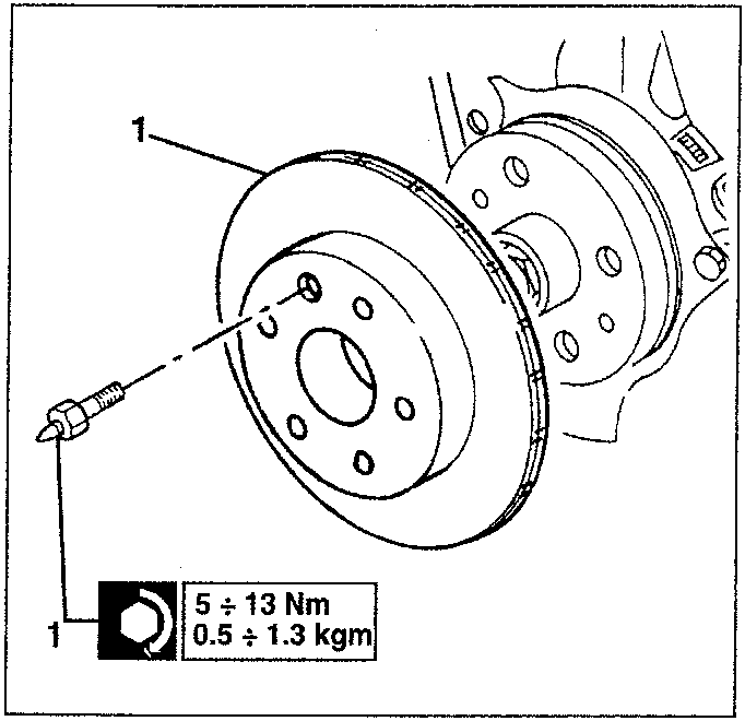 Brake disk with fastening pin