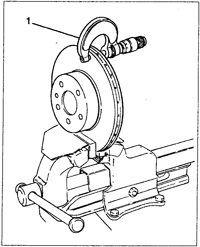 Brake disk on a lathe