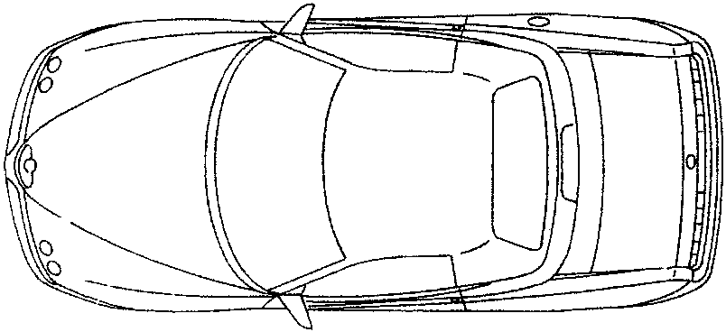 Top view of vehicle