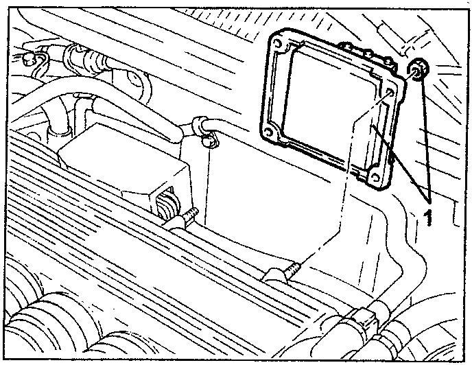 Injection-ignition control unit mounted on engine