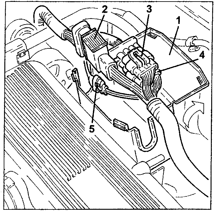 Injection-ignition control unit with electrical connections