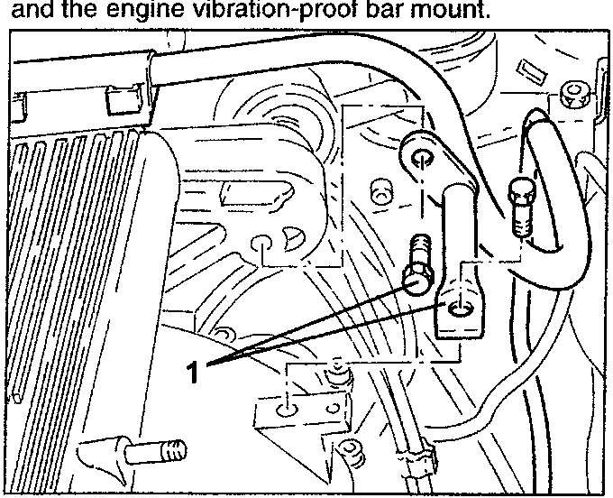 Air capacity chamber and engine vibration-proof bar mount