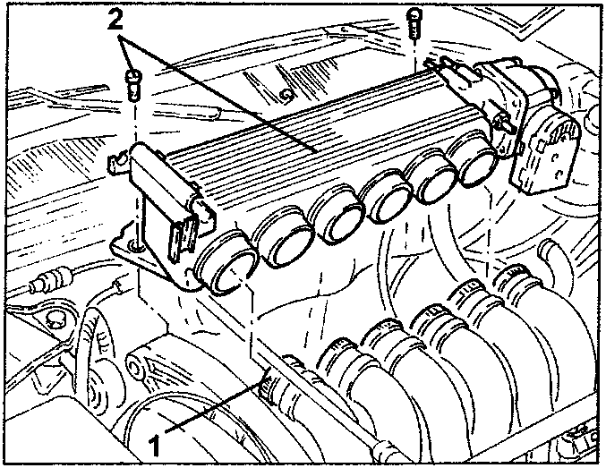 Intake ducts secured to manifolds