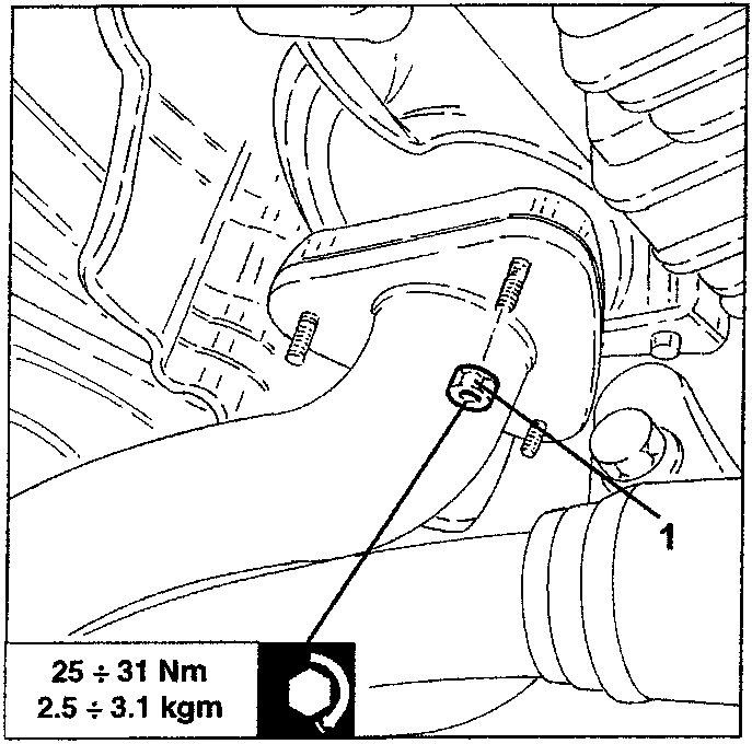 Exhaust pipe bolted to right manifold