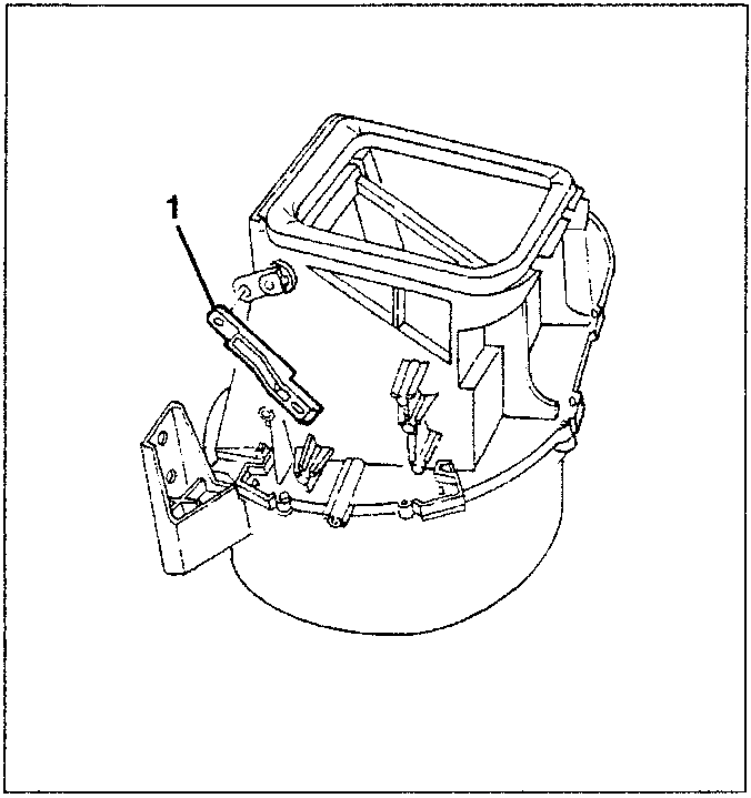 Diagram showing removal of outside air/recirculation port tierod