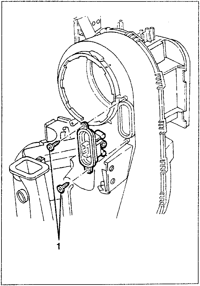 Diagram showing fan resistance with two fastening screws
