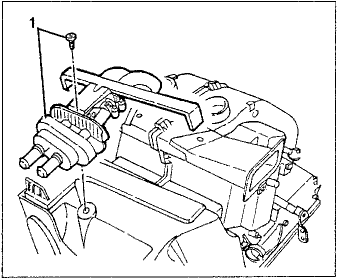 Diagram showing evaporator with coolant pipes removed