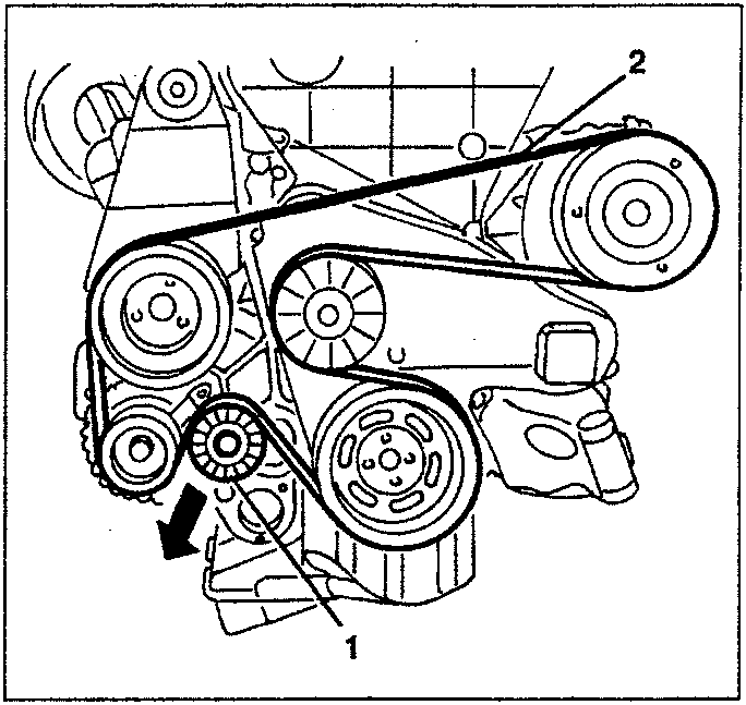 Belt tensioner guide pulley and belt removal